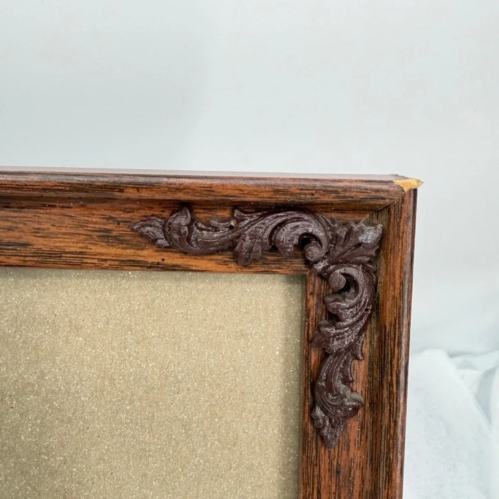 Wooden Picture Frame SET of 2 Faux Wood Scrollwork Traditional Decor 8x10
